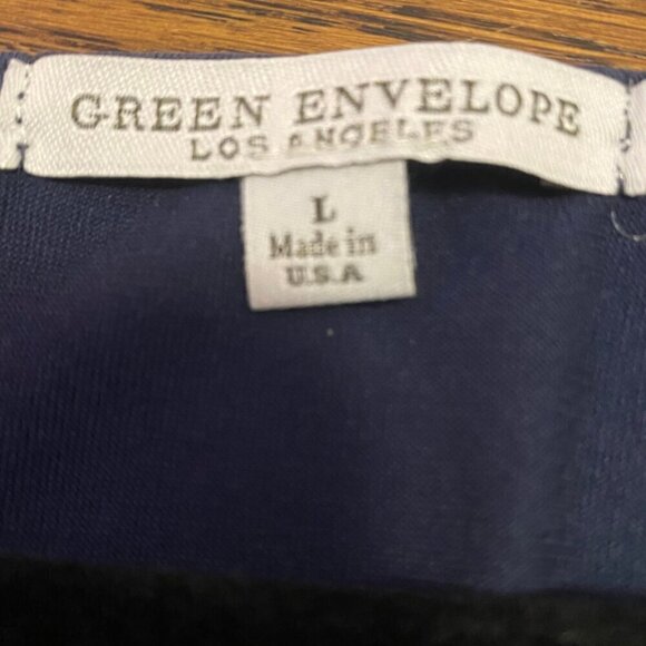 Green Envelope Los Angeles Zip-Front Blouse –Size : L - Effortless Chic! 💙 - Picture 5 of 6